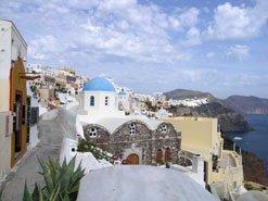 oia domes santorini greece