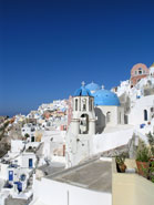 oia doorways santorini greece