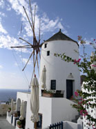 oia windmill santorini greece