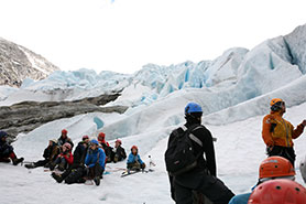 resting on the glacier